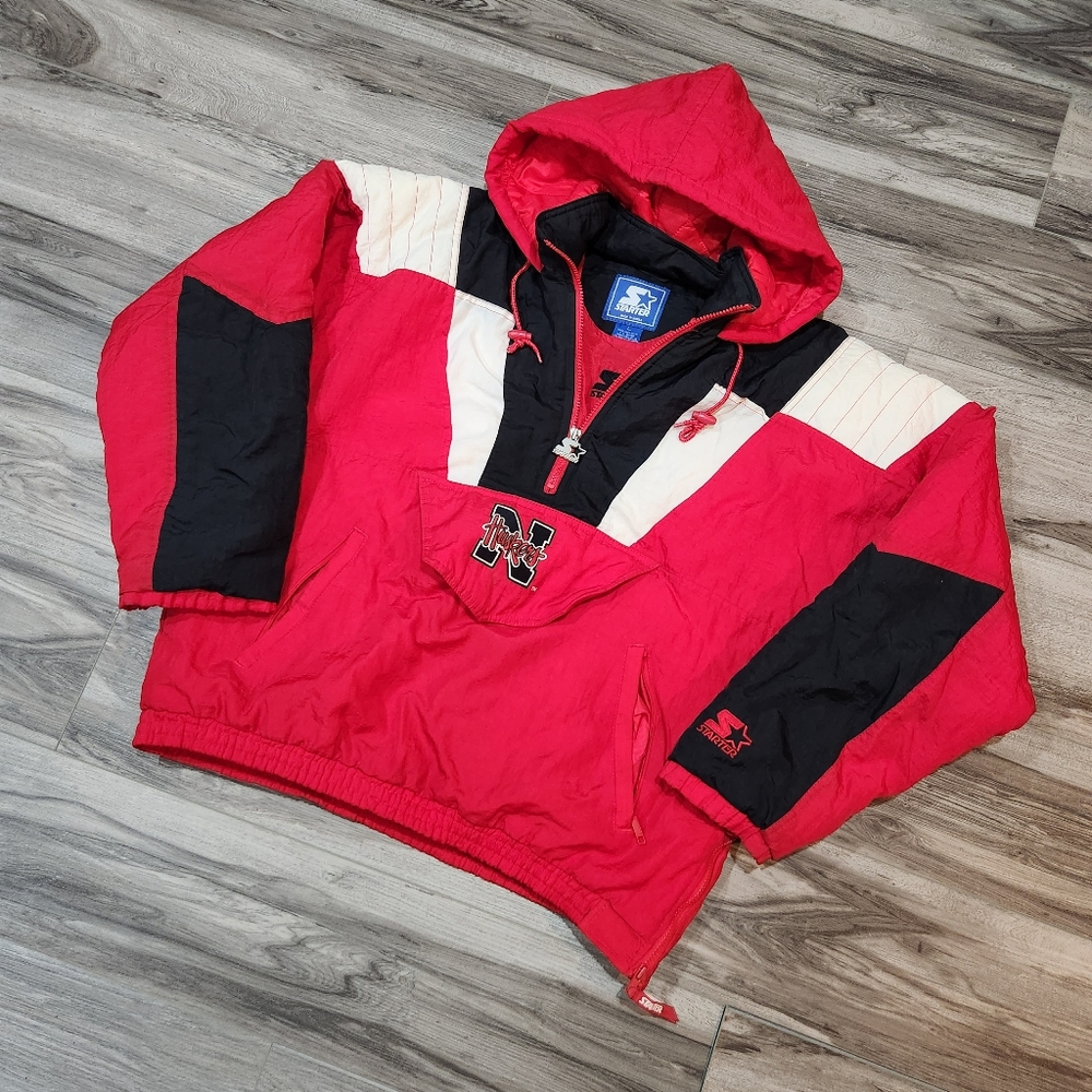 Nebraska Husker Vintage Pullover Puffer Coat